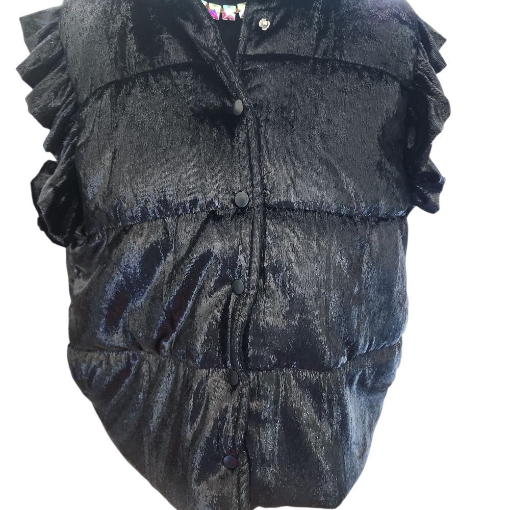 Graxe&Emma Black Ruffled Vest